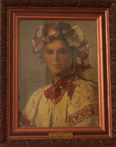 ВКМ_485, А В Маковский, Портрет украинской девушки, 1899г,х м , 48,2х37